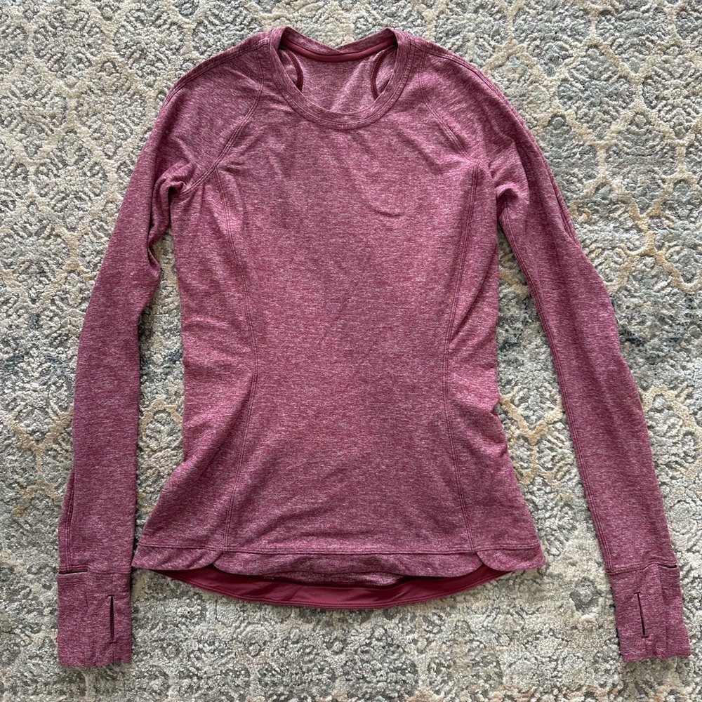 Lululemon Runderful Long Sleeve Shirts Size 4 Woman’s Athletic Running Top